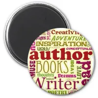 All About Authors red Magnet