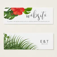 Tropical Floral Wedding Website Insert ID475