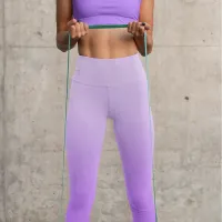 Modern Pastel Purple Lavender Ombre Capri Leggings