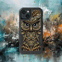 Steampunk Metal Gears and Owl  iPhone 13 Case