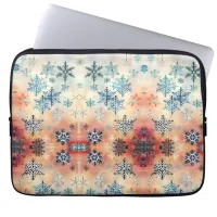 Vintage Snowflakes Pattern - Laptop Sleeve