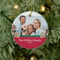 Personalized Family Christmas   Ceramic Ornament