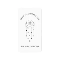 Cute Modern Moon Apothecary, Candle, Ritual Label