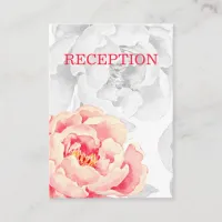 Pretty Peonies Modern Floral  reception invite