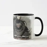 Antique Locomotive Steam Engine Train Coffee Cup