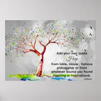 *~* Bokeh Tree AP81 Artistic Ethereal DIY Quote Poster