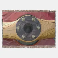 Red Airplane and Wooden Propeller Throw Throw Blanket