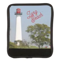 Guiding Lights: Long Beach Lighthouse Serenity Luggage Handle Wrap