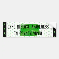 Lyme Disease Awareness in Pennsylvania Bumper Bumper Sticker