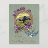 Vintage Birthday Postcard