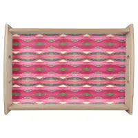 Cactus Brights Red Stripe serving tray