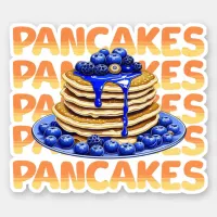 Stack of Blueberry Pancakes Sticker