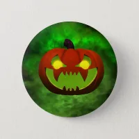 Spooky Evil HalloweenPumpkin Pinback Button