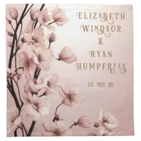 Blossoms of Love" Wedding Invitation Collection Cloth Napkin