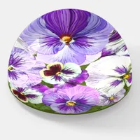 Purple Pansy Bouquet Paperweight