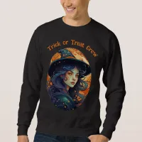 Halloween Witch Theme - Trick or Treat Crew Sweatshirt