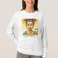 Cheers | Funny Lady Holding a Tap Beer T-Shirt