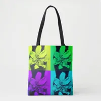 Art Deco pattern - urban flowers Tote Bag