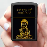 Golden Buddha in Peaceful Pose Zippo Lighter