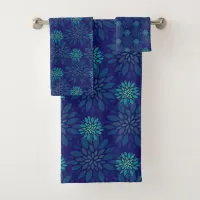 Floral Pattern Bath Towel Set  