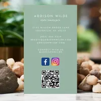 Dusty Mint Social Media Instagram Facebook QR Code Business Card