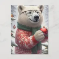 Christmas Polar Bear Postcard