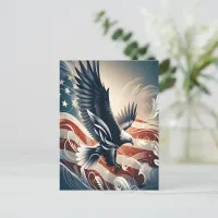 Eagle Soaring Over America Postcard