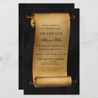 Budget Vintage Scroll Graduation party Invitation