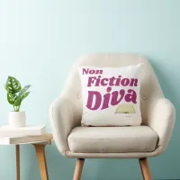 Non Fiction Diva Sassy Author Design Logo Art Throw Pillow