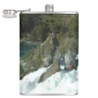 Scenic Rhine Falls in Switzerland Flask