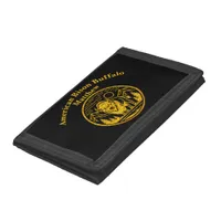 Majestic Bison in Mountain Landscape Trifold Wallet