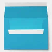 Aqua Coastal Tropical Blue Beach Envelope