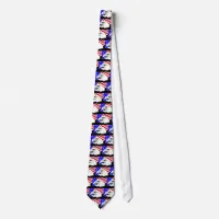 Bald Eagle and American Flag Neck Tie