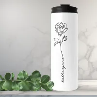 June Birthday Month Flower Rose Birth Month Thermal Tumbler