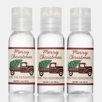 Rustic Christmas Truck Buffalo Plaid Hand Sanitizer