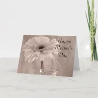 Pale Pink Daisy Happy Mothers Day Card