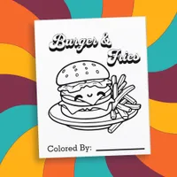 Burger and Fries | Color Me Page