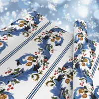 Elegant Christmas Holiday William Morris Inspired Wrapping Paper