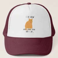 Go Meow Funny Cat Cartoon Fun Slogan Trucker Hat