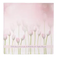 Pink Whimsical Tulips Floral Duvet Cover