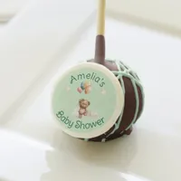 Sweet Little One on the Way Green Baby Shower Cake Pops