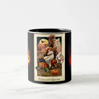 Vintage Halloween Nightmare Two-Tone Coffee Mug