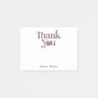 *~* AP85 Floral Thank You -  Gratitude  Manifest Post-it Notes