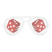 Casino Gambling Craps Red Dice Aviator Sunglasses