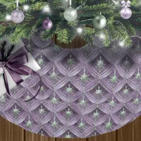 Purple Green Christmas Pattern#16 ID1009 Brushed Polyester Tree Skirt