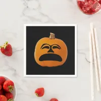 Jack O'Lantern Unhappy Face Halloween Paper Napkins
