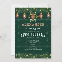 Après Football Christmas Sports Birthday Party Invitation