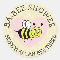Baby Shower Bumble Bee Sticker