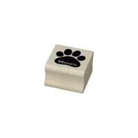 Personalized  Cute Paw Rubber Stamp