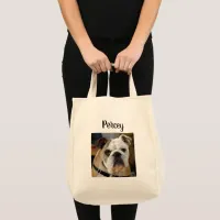 Personalized Dog Photo Tote Bag